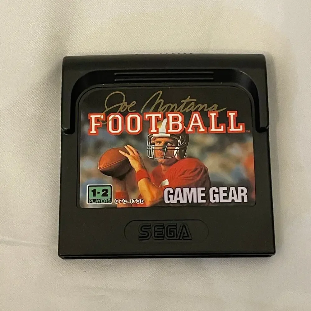 1991 Sega Game Gear Joe Montana Football Game Cartridge Not Tested